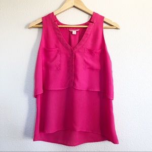 Candie’s Pink Layered Top Sz Small